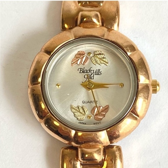 BlackHills Gold Watch Rose Gold‎ Band Pink Green Leaves Black Hills Womens main image 13